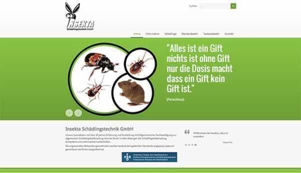 Insekta Webdesign Referenz von Web-d-vision GmbH
