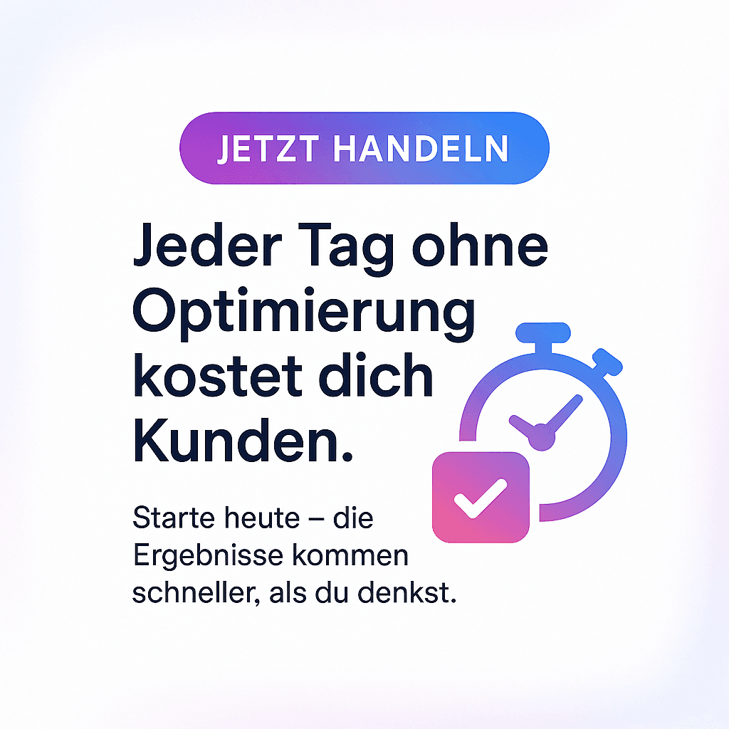 Jeder Tag ohne Optimierung kosten dich Kunden - web-d-vision.ch Conversion Specialisten
