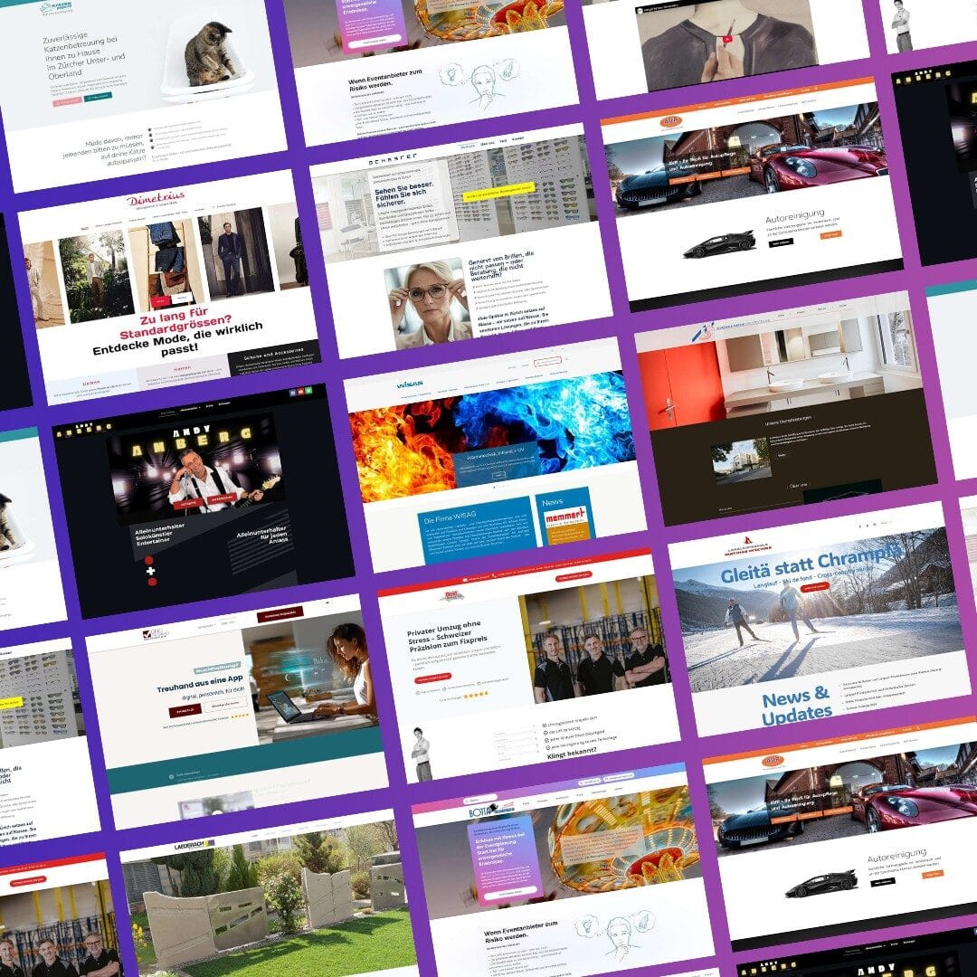 CRO Web Design Header Collage from web-d-vision gmbh